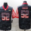 Men's Chargers #52 Khalil Mack Camo USA Flag Limited Stitched Jersey