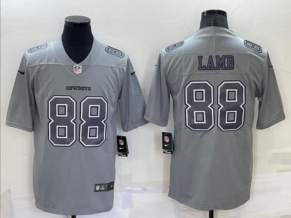 Men's & Womens CeeDee Lamb #88 Dallas Cowboys Atmosphere Fashion Jersey Gray