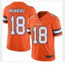 Men's Broncos #18 Peyton Manning Color Rush Limited Jersey Orange