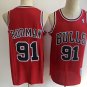 Men's Mitchell Ness Bulls #91 Dennis Rodman Jersey Red New