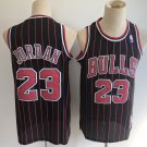 Men's Mitchell Ness Bulls #23 Michael Jordan Jersey Red Stripe