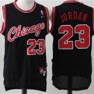 Men's Youth Bulls #23 Michael Jordan Hardwood Classics Jersey Hyphen Black