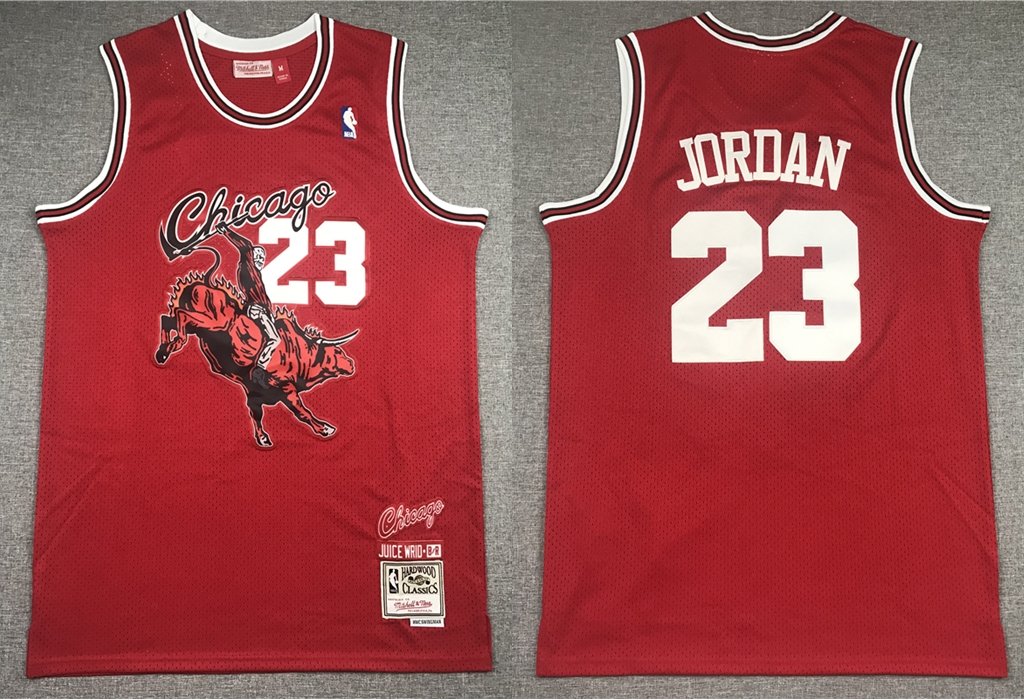 Michael Jordan Bulls Jersey Red Juice Wrid BR Joint Edition Mens