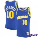 Men's Warriors #10 Anfernee Hardaway Basketball Throwback Jersey Blue