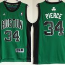 Men's Boston Celtics #34 Paul Pierce Stitched Throwback Jersey Green Black