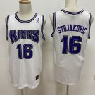 Men's Sacramento Kings #16 Peja Stojakovi? Basketball Jersey White