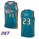 Men's Pistons #23 Jaden Ivey Basketball Retro Jersey Green