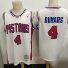 Men's Detroit Pistons #4 Joe Dumars NBA Jersey White Throwback