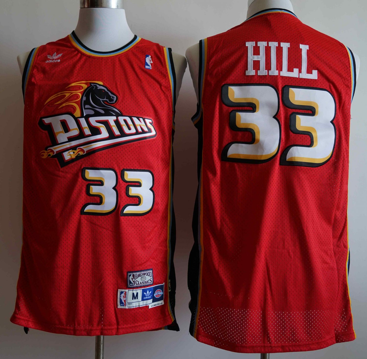 Men's DET #33 Grant Hill Player Jersey Red