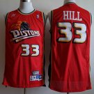 Men's Detroit Pistons #33 Grant Hill Basketball Jersey Red
