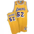 Men's Lakers #52 Jamaal Wilkes Hardwood Classics Basketball Jersey Yellow