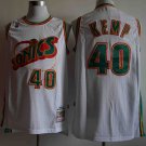 Men's Seattle Supersonics 40# Shawn Kemp Basketball Jersey White