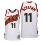 Men's Seattle Supersonics 11# Detlef Schrempf White Jersey Throwback