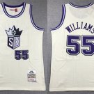 Men's Mitchell & Ness Kings #55 Jason Williams Basketball Jersey Cream White