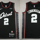 Men's Pistons #2 Cade Cunningham City Basketball Jersey Black 2024