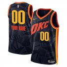 Any Size Oklahoma City Thunder Nike Custom City Jersey Black 2024