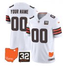 Mens womens youth Browns #00 Custom 2023 F.U.S.E. Vapor Jersey White