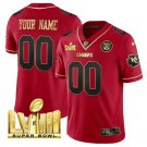 Men's Womens Youth Chiefs Custom Red 2024 F.U.S.E. AFC Super Bowl LVIII Vapor Jersey