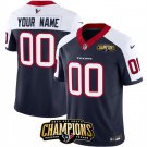 Mens womens youth Texans #00 Custom 2023 F.U.S.E. AFC South Champions Jersey Navy