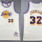 Men's Mitchell & Ness Lakers #32 Magic Johnson Basketball Jersey Cream White