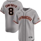 Men's San Francisco Giants #8 Michael Conforto Gray Cool Base Stitched Baseball Jersey