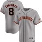 Men's San Francisco Giants #8 Michael Conforto Gray Cool Base Stitched Baseball Jersey