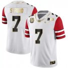 Men's Ohio State Buckeyes #7 C.J. Stroud White Stitched Football Jersey