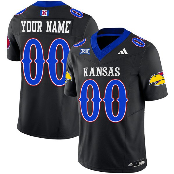 Men's Kansas Jayhawks ACTIVE PLAYER Custom Black 2023 F.U.S.E. Vapor Limited Jersey