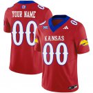 Men's Kansas Jayhawks ACTIVE PLAYER Custom Red 2023 F.U.S.E. Vapor Limited Jersey