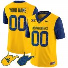 Men's West Virginia Mountaineers PLAYER Custom Gold 2023 F.U.S.E. Stitched Jersey