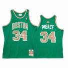 Men's Boston Celtics #34 Paul Pierce Green Gold Mitchell & Ness Hardwood Classics Jersey