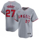 Men's womens youth Los Angeles Angels #27 Mike Trout Gray Baseball Jersey