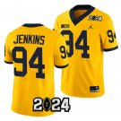 Mens Youth Michigan Wolverines #94 Kris Jenkins Maize College Football Jersey Gold