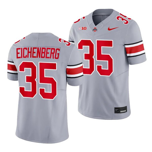 Men's Ohio State Buckeyes #35 Tommy Eichenberg Gray 2023 F.U.S.E. Limited Jersey