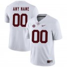 Mens Customized Alabama Crimson Tide White Personalized College Football Jersey