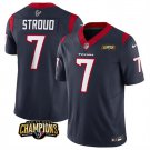 Men's Houston Texans #7 C.J. Stroud Navy 2023 F.U.S.E. AFC South Champions Patch Jersey