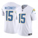 Men's Los Angeles Chargers #15 Ladd McConkey White 2024 F.U.S.E. Vapor Limited Football Jersey