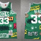 Men's Mitchell & Ness Celtics #33 Larry Bird Swingman Graffiti Basketball Jersey