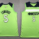 Men's Timberwolves #5 Anthony Edwards Green Stitched Basketball Jersey