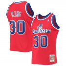 Men's Washington Bullets #30 Bernard King Red 1990-91 Hardwood Classics Jersey