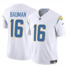 Men's Los Angeles Chargers #16 Casey Bauman White 2024 F.U.S.E. Vapor Limited Football Jersey