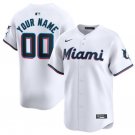 Any Size Miami Marlins Custom Name 2024 Home Baseball Jersey White