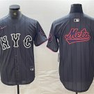 Men's New York Mets Team Big Logo Graphite 2024 City Connect Limited Stitched Baseball Jersey