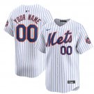 Any Size New York Mets Custom  Name 2024 Home Baseball Jersey White