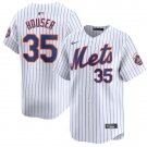 Men's New York Mets #35 Adrian Houser White 2024 Home Limited Stitched Baseball Jersey