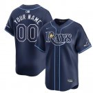 Any Size Tampa Bay Rays Custom Name 2024 Away Cool Baseball Jersey Navy