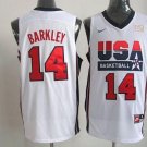 Men's Team USA #14 Charles Barkley White 2012 USA Basketball Retro Stitched Jersey