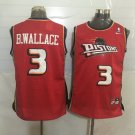 Men's Detroit Pistons #3 Ben Wallace Red Hardwood Classics Jersey