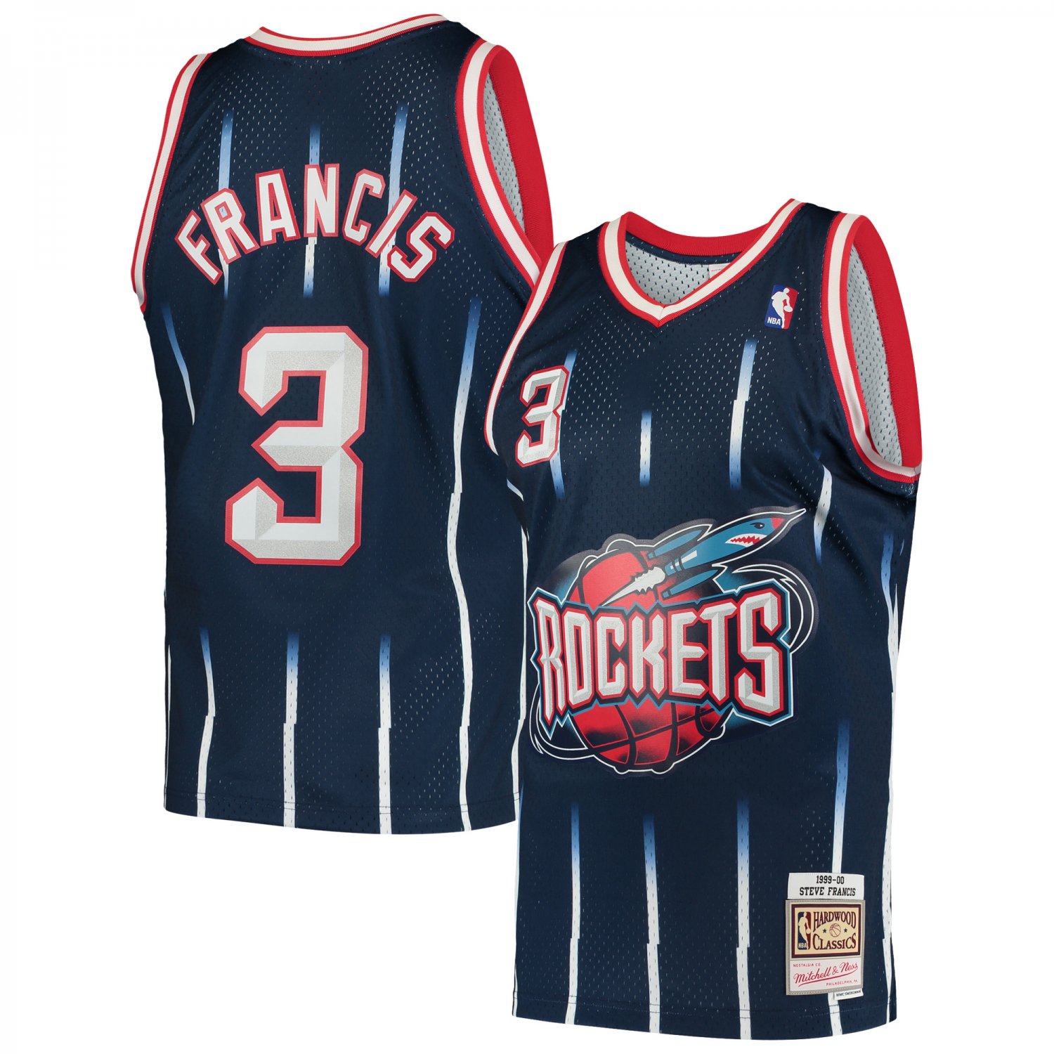 Mens Mitchell & Ness Houston Rockets #3 Steve Francis Basketball Swingman Jersey