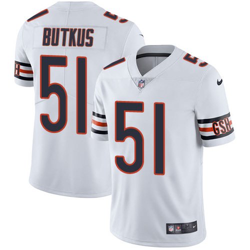 Any Size Chicago Bears #51 Dick Butkus White Vapor Untouchable Limited Jersey
